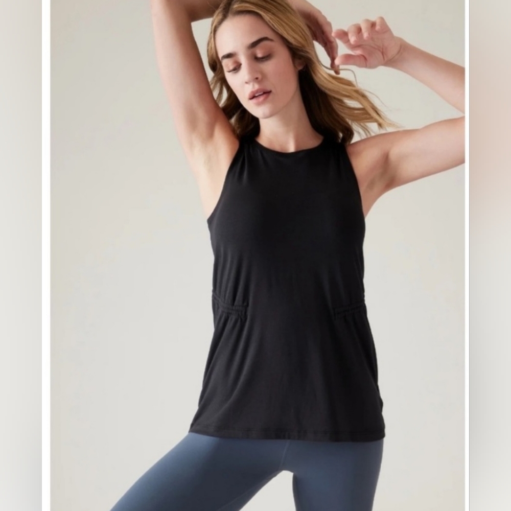 Athleta Air Out Cinch Tank Black NEW